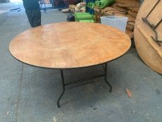 Four circular folding tables diameter 1830mm height 770mm