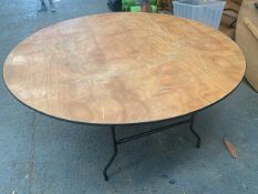 Five circular folding tables diameter 1830mm height 770mm