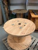 Three reel drums (used as event/bar tables) 1. 900mm dia x 650mm height 2. 980mm dia x 760mm