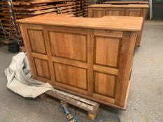 Solid Oak event bar L 1640mm W 750mm H 100mm