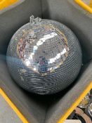 Disco Ball Upgrade for Tentipi Stratus 72 lighting system comprising disco ball in flight case, ball