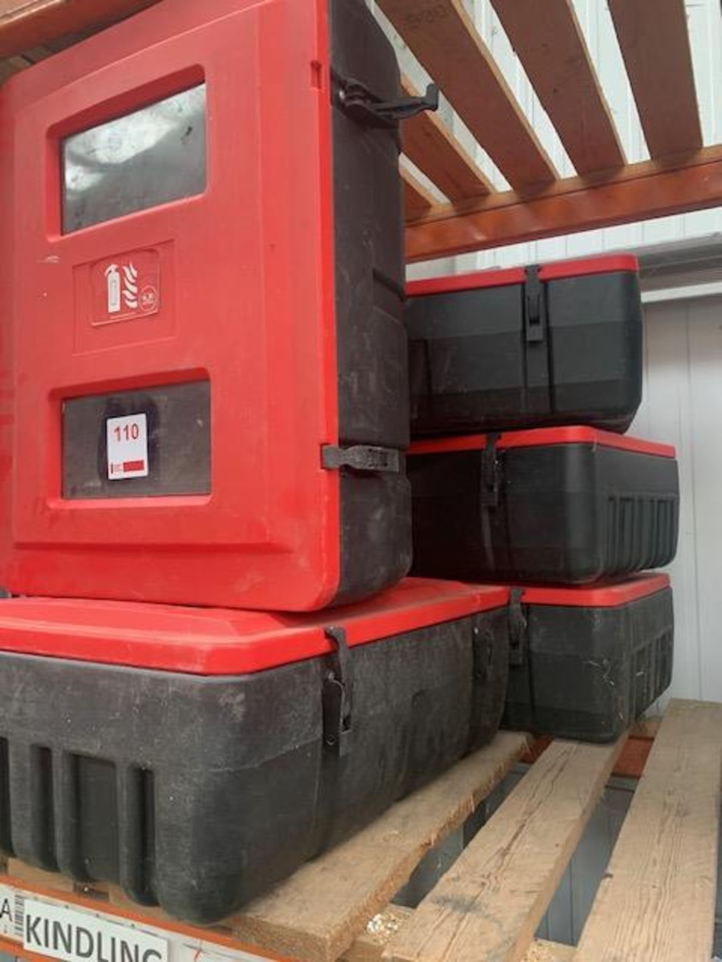 Five outdoor fire extinguisher plastic storage units - Image 2 of 2