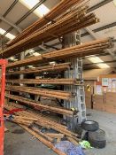 9 Section 2 Beam Cantilever Rack as lotted Approx H 4300mm x L 4620mm x W 1200mm * Collection last