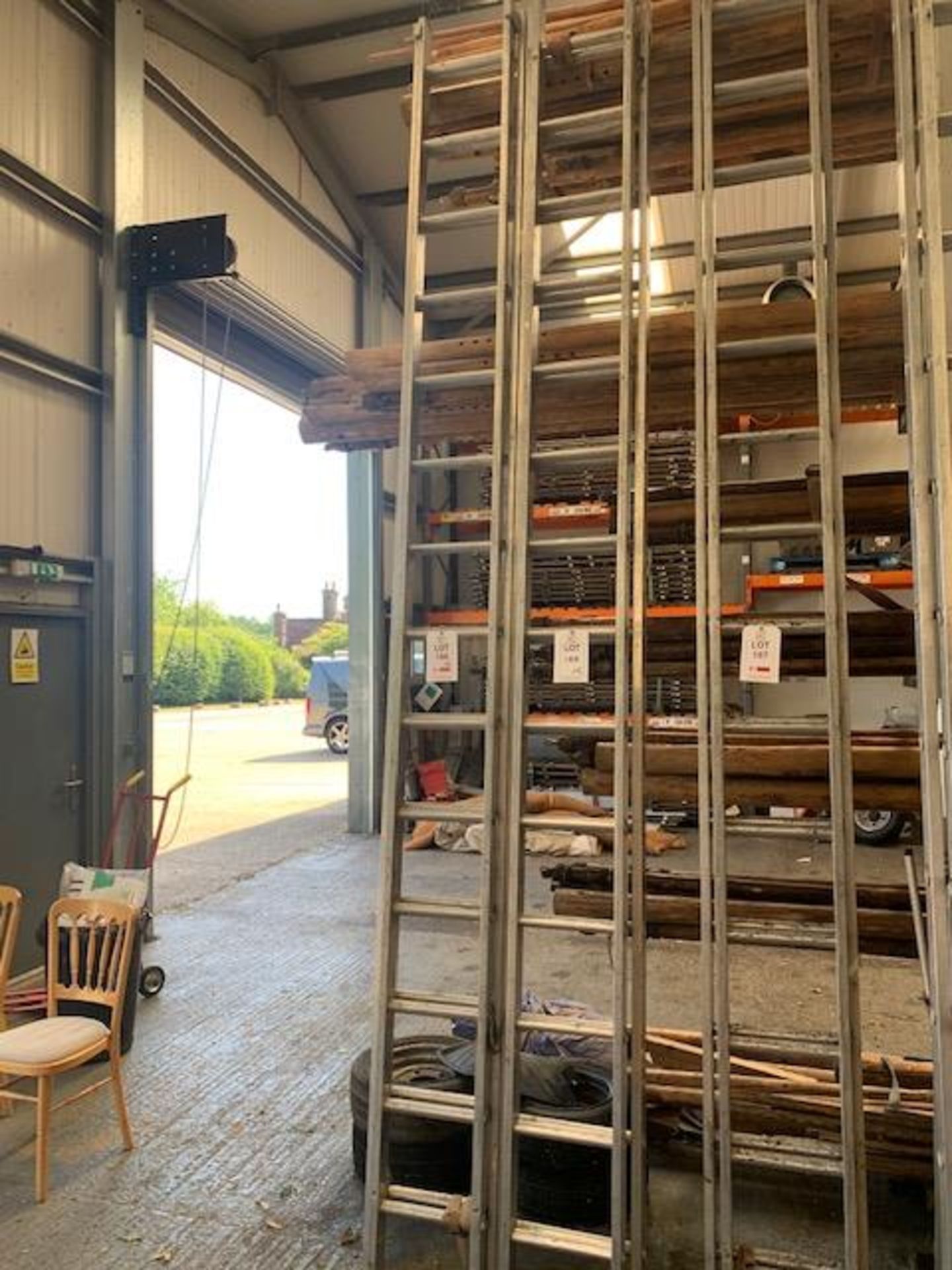 Two Lyte 2 section 7m aluminium extending ladders