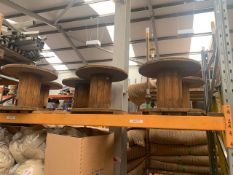Six cable reels used as tables/chairs 600mm dia x 450mm height