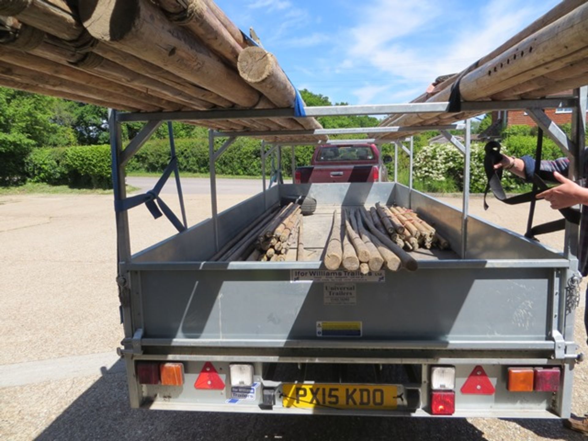 Ifor Williams KFG35Z chassis with universal trailers LM186G low loading triple axle trailer, 3500kg, - Image 8 of 10