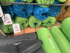 Four Adtrex green self inflating single camping mattresses