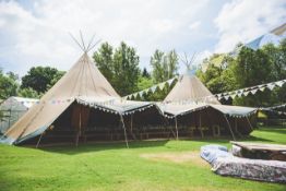 Two Tentipi Stratus 72 Traditional Nordic Style Tipi, (2016 Canvas) Diameter 10.4m Height 9m c/w