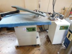 Cassoli Serie 2000 flatbed press, Cassoli double-iron boiler unit, three phase. NB: this item has no