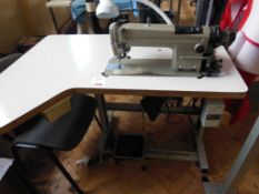 Aisin Seiki Ltd LS2-AD158-203 industrial flatbed sewing machine, single phase. NB: this item has no