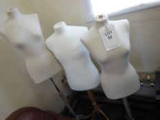 3 female bust dressmakers mannequins