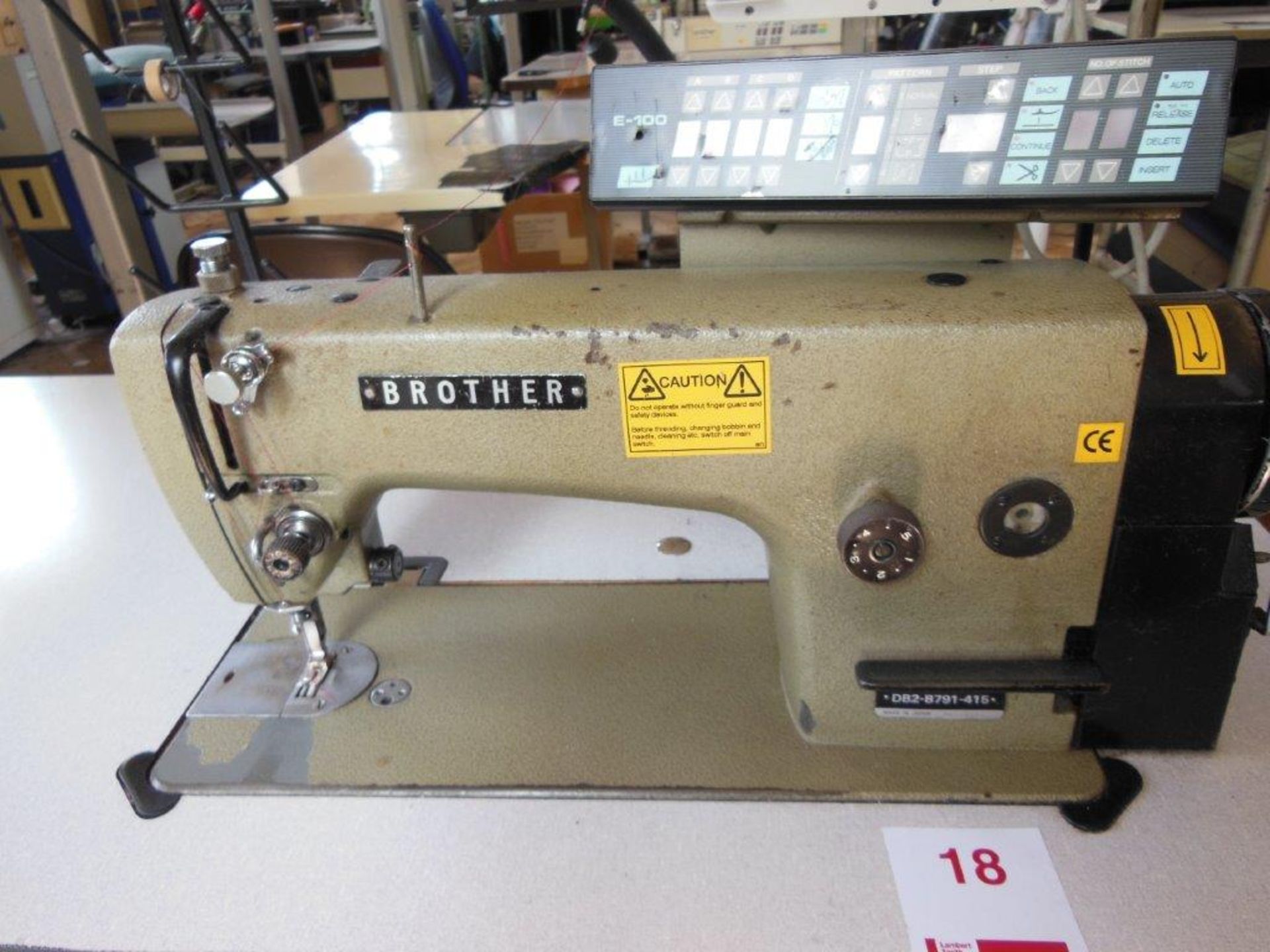 Brother DB2-B791-415 industrial flatbed sewing machine, three phase. NB: this item has no CE marking - Image 2 of 4