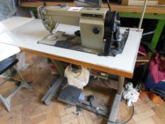 Mitsubishi LS2-190 industrial flatbed sewing machine, three phase. NB: this item has no CE marking.