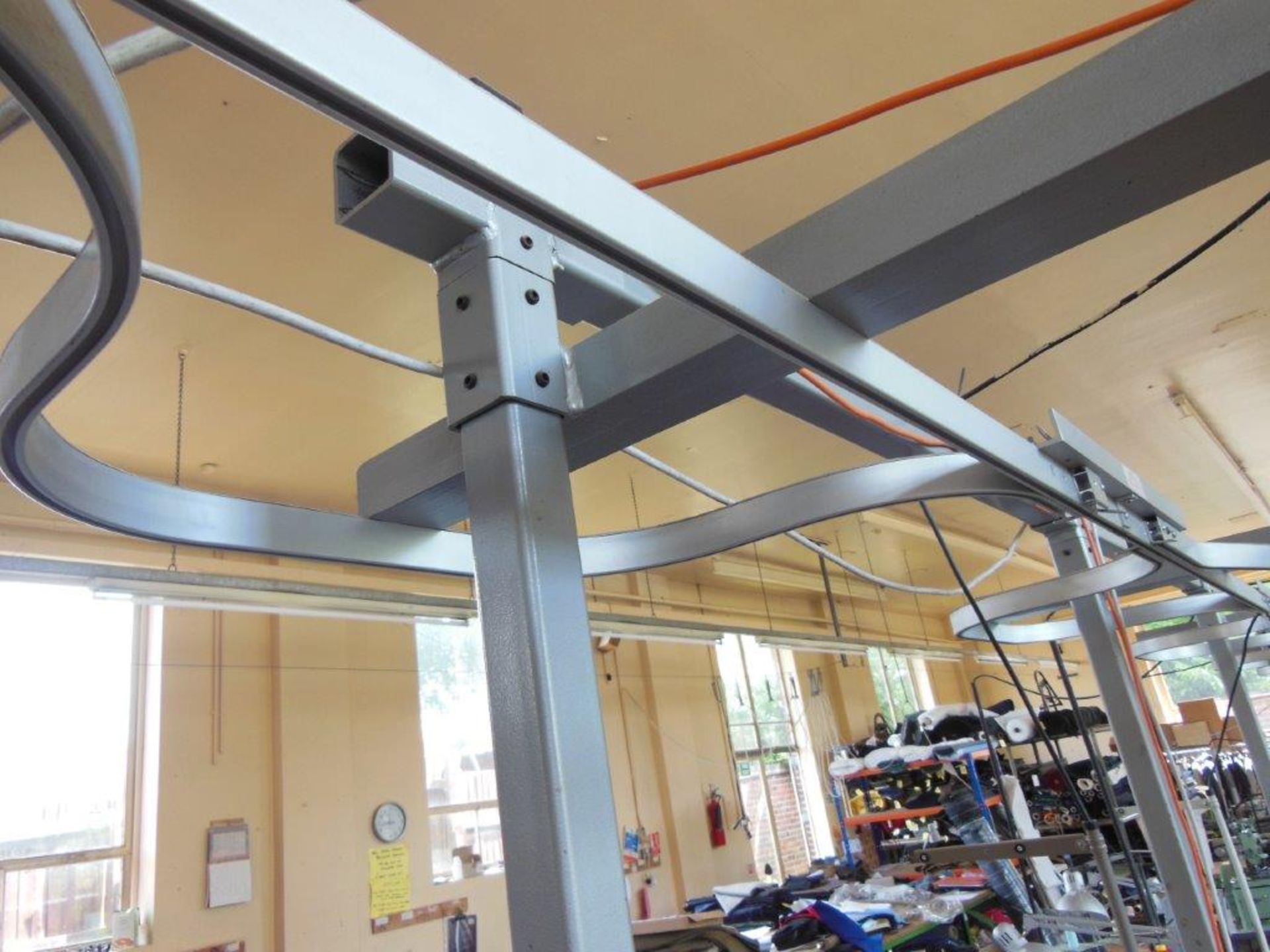 Dearnley 18m x 5m foot print switch Track Systems hanging rail system, NB: this item has no CE - Image 6 of 7