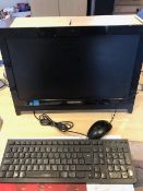 Lenovo 19" all in one personal computer type 10160 4Gb RAM 500Gb hard disk , monitor, keyboard and