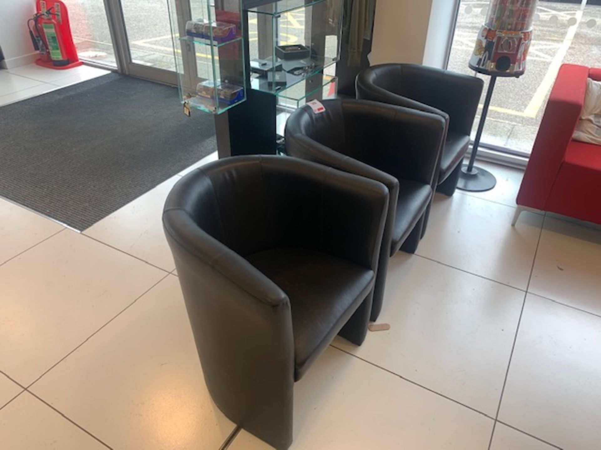 Three leatherette tub chairs - Image 2 of 3