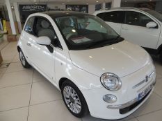 Fiat 500 twinair lounge petrol Auto 3 door hatchback, white, Air conditioning, alloy wheels, fixed