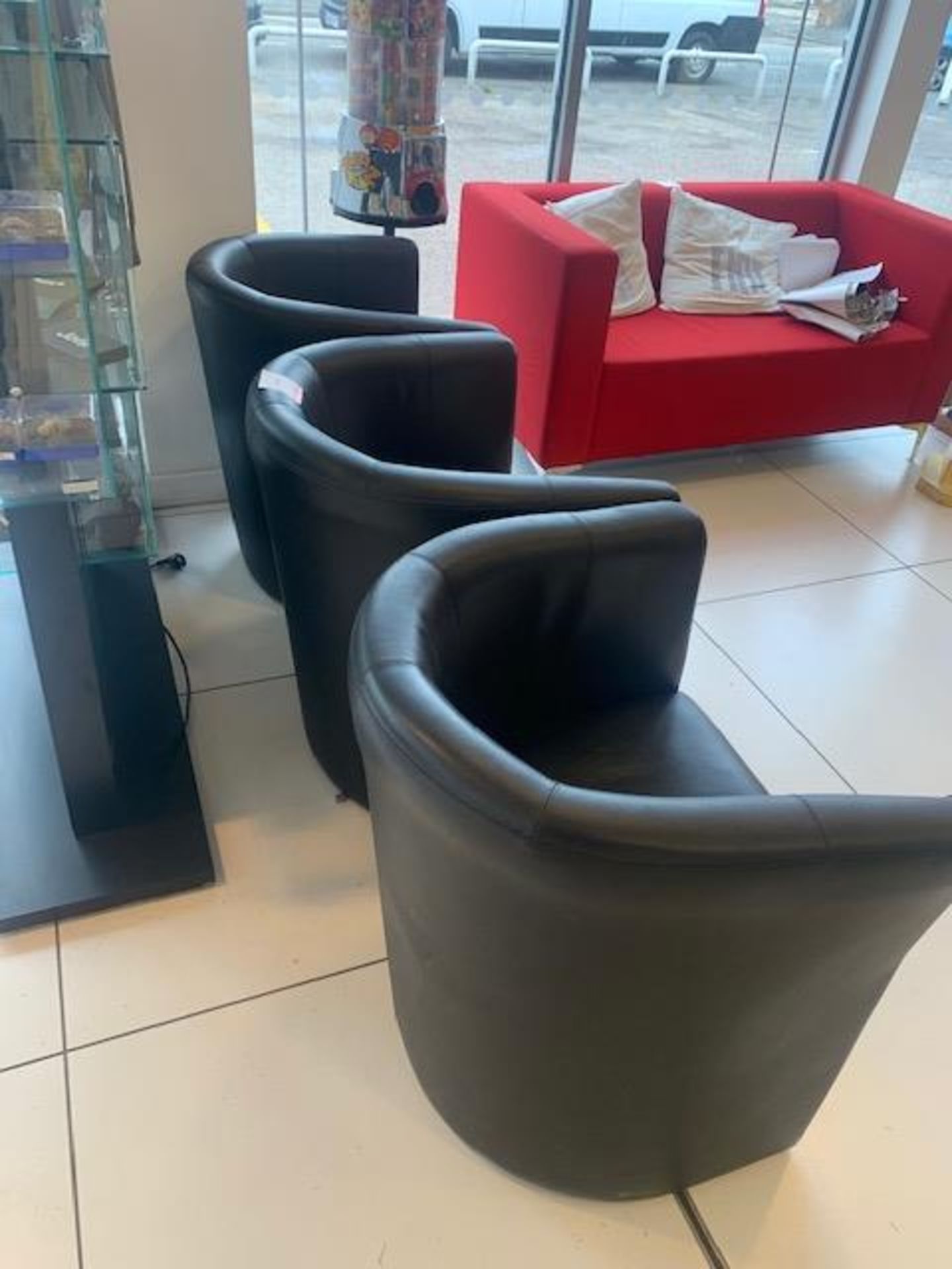 Three leatherette tub chairs - Image 3 of 3