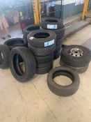 Twenty various new and part used tyres as lotted