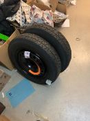 Two space saver wheels with tyres (unused)