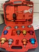 Coolent pressure testing kit with carry case