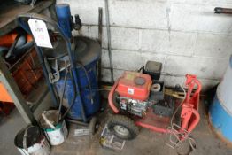 Mobile grease dispensing unit and petrol power washer (out of commission)