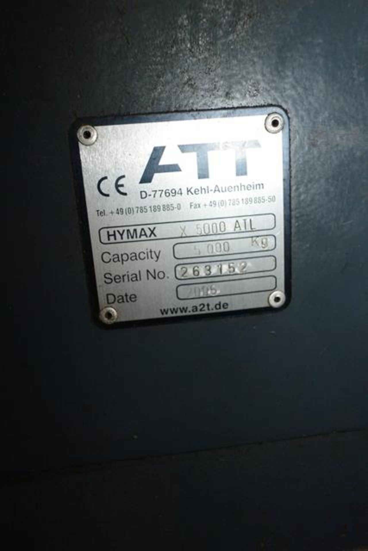 ATT Hymax X5000 ATZ scissor lift inspection ramp, serial no: 263152 (2006), capacity 5000kg with - Image 3 of 4