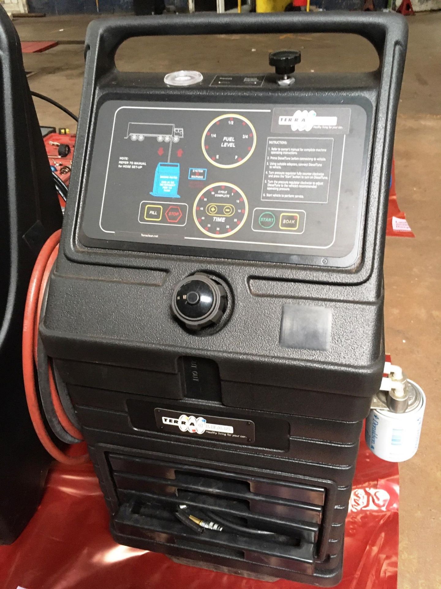 Terraclean fuel system decarbonizer, serial number: 4006T-00410, P/No. 201160, with associated