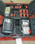 Autel Maxi Sys MS9085 Pro diagnostic touch screen tablet, associated connectors and carry case