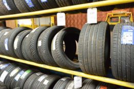 Contents of shelf to include assorted tyres (16 in total) Interested parties are requested to attend