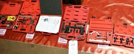 Six assorted engine setting/timing tool kits (completeness unknown)