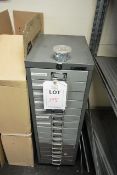 Bisley steel 15 tray filing cabinet