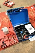Fuel line repair kit, glow plug removal kit and diesel injector fuel return flour tester (