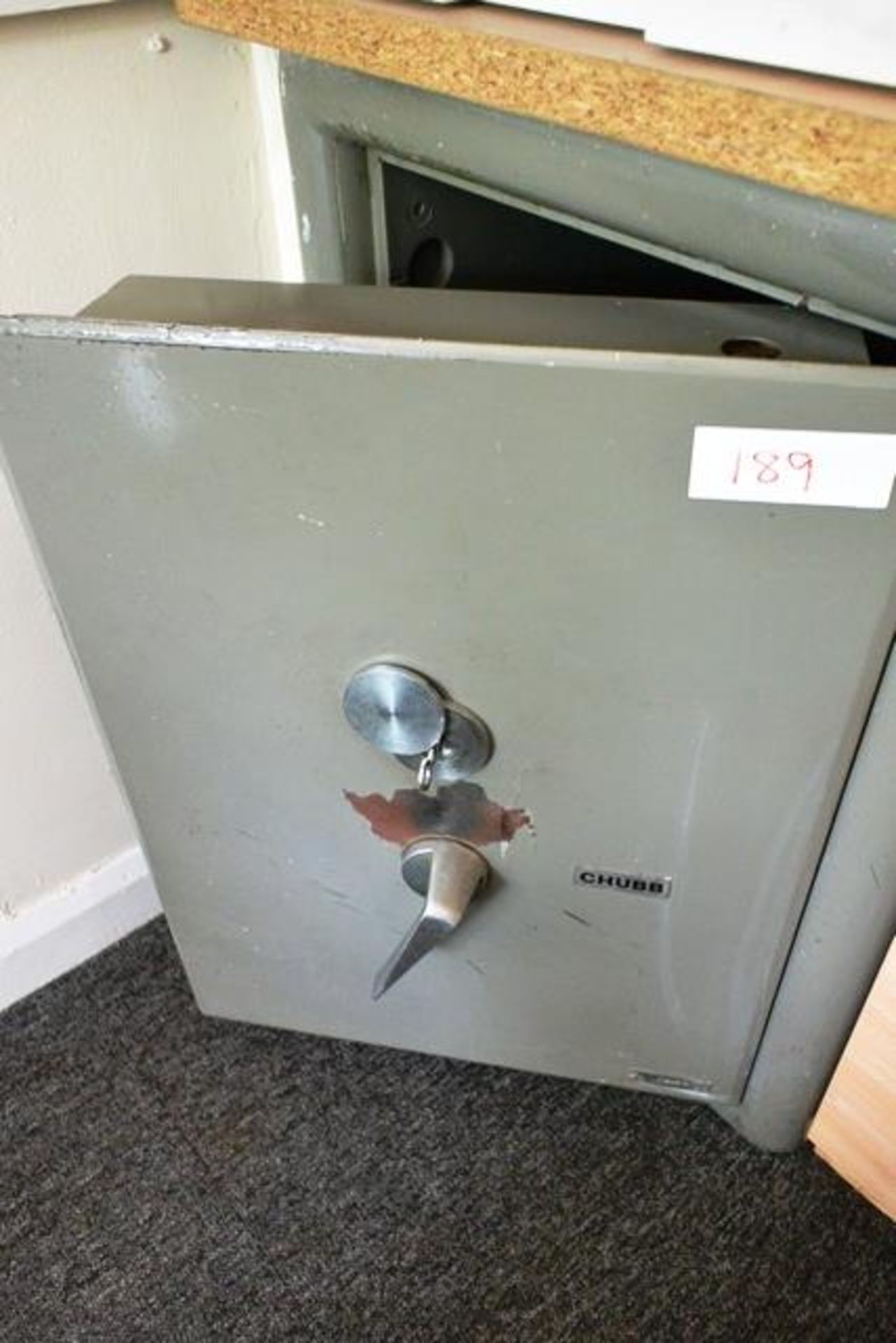 Chubb floor mounted safe (with key)