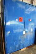 Steel 2-door flammables cabinet, approx 2.4m height/2m wide