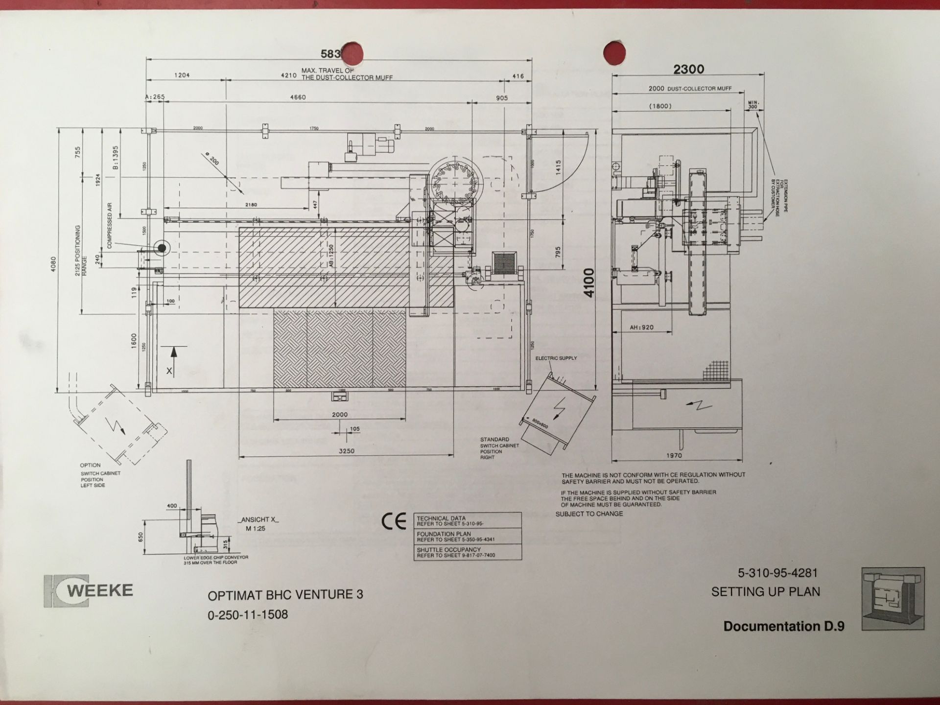 Weeke Venture 3 CNC machining centre, Type: Optimat BHC Venture 3, Serial No. 0-250-11-1508, Year of - Image 12 of 14