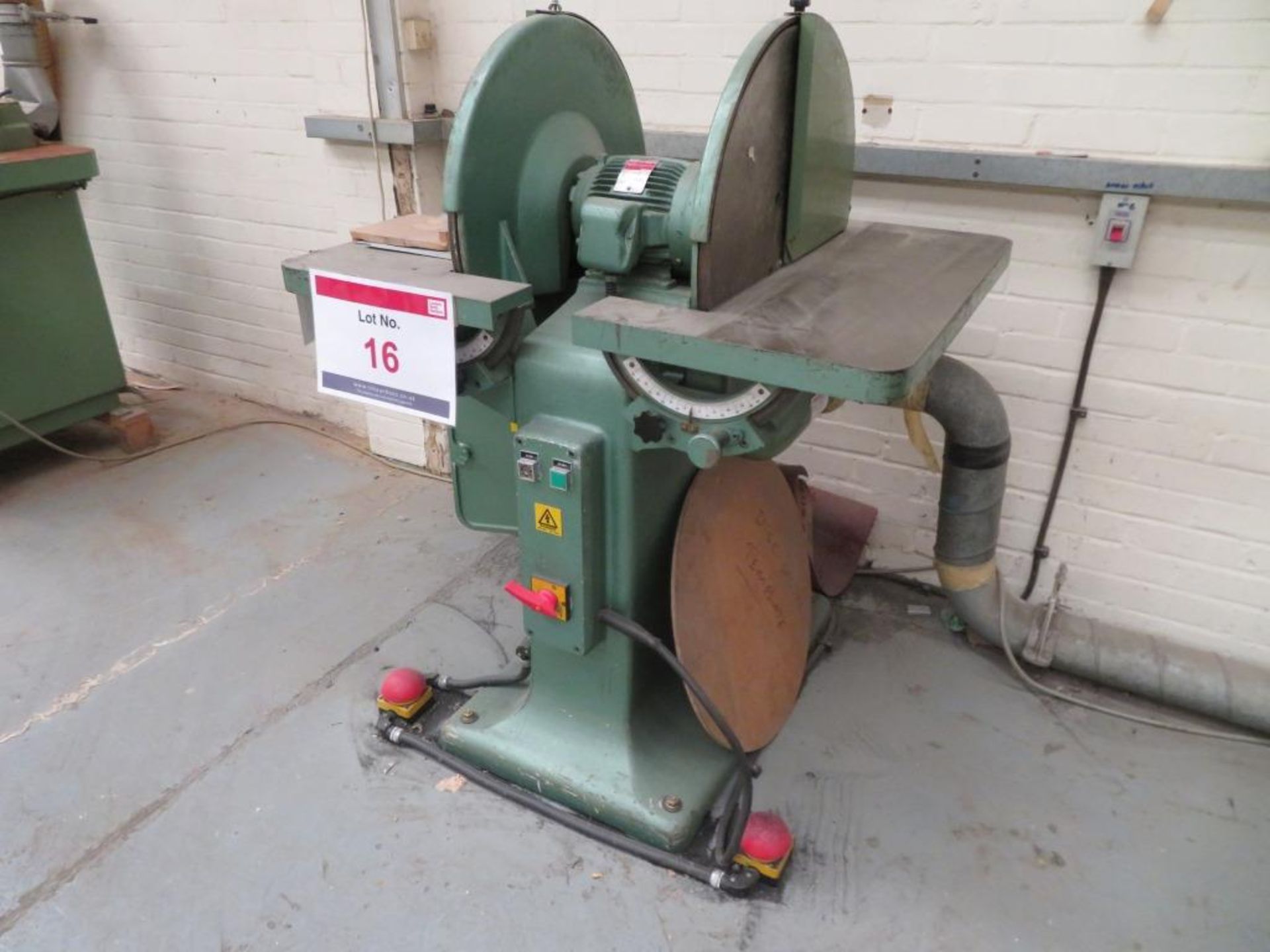 Phillipson BP vertical disk sander. NB. A work Method Statement and Risk Assessment must be provided