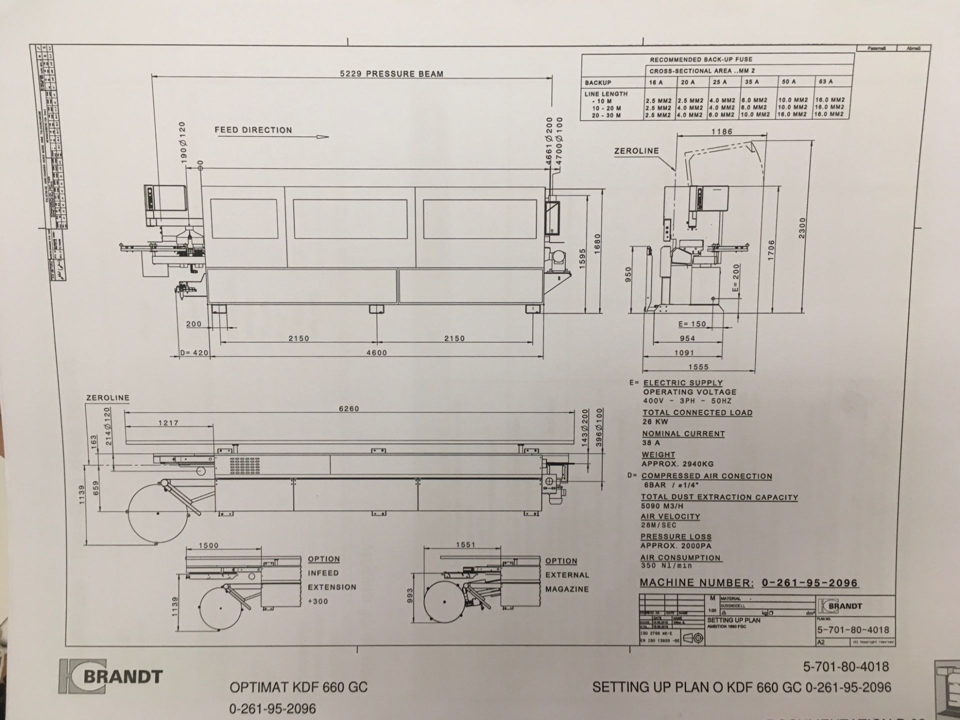 Brandt Ambition 1660 edgebanding machine, Type: Optimat KDF660GC, Serial No. 0-261-95-2096, Year - Image 9 of 10