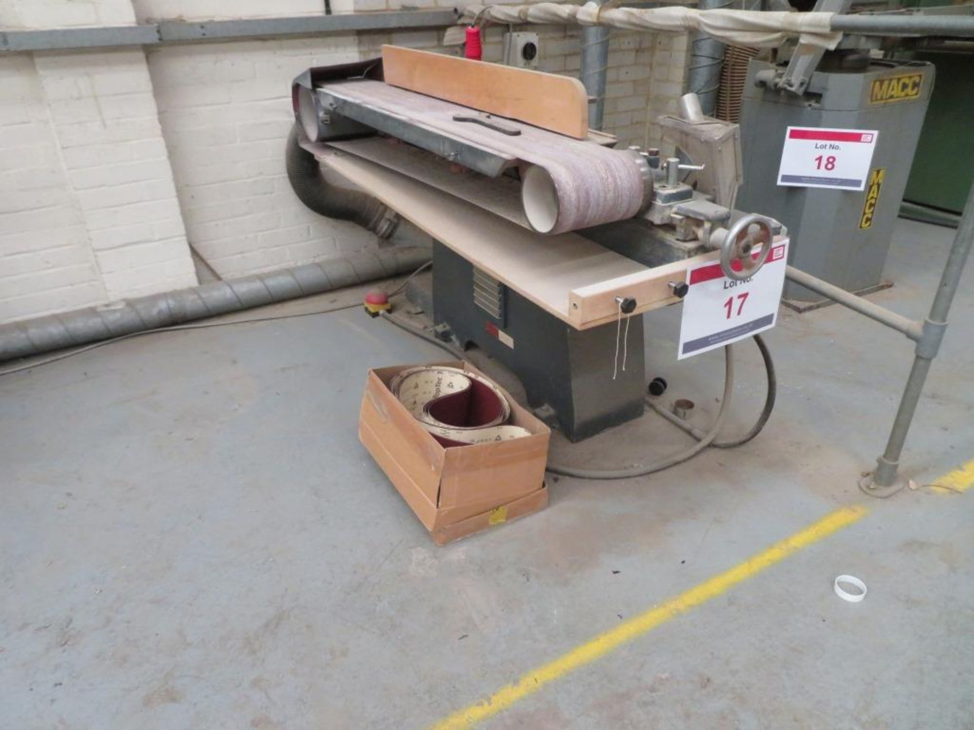 Whitehead horizontal belt sander, Type: ST, Serial No. 52669. NB. A work Method Statement and Risk