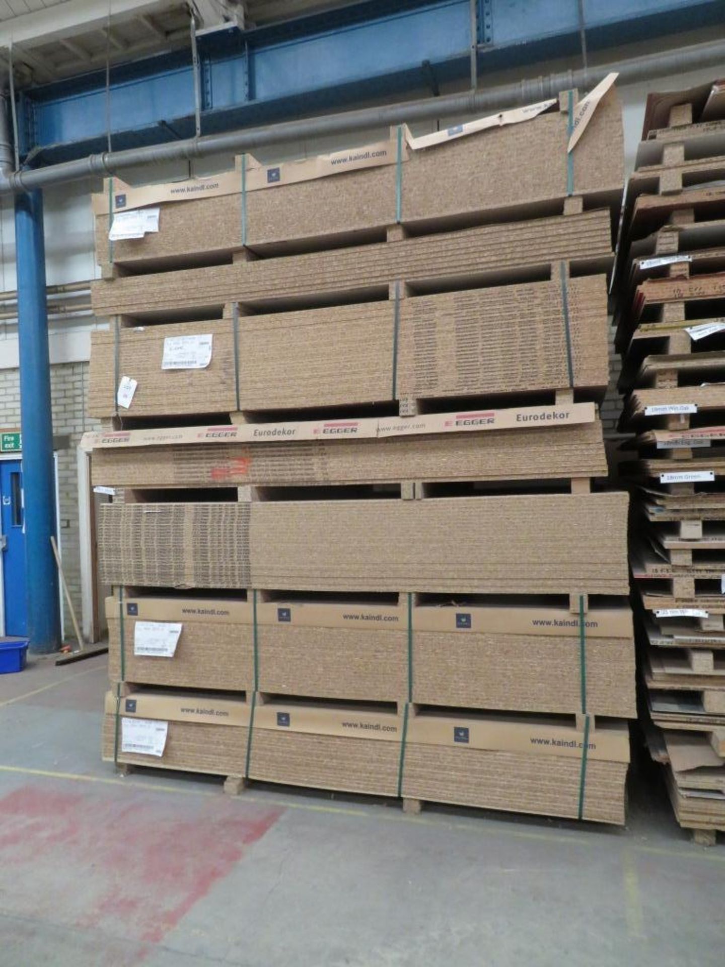 Approximately 133 mixed melamine faced chipboard panels - Image 2 of 8