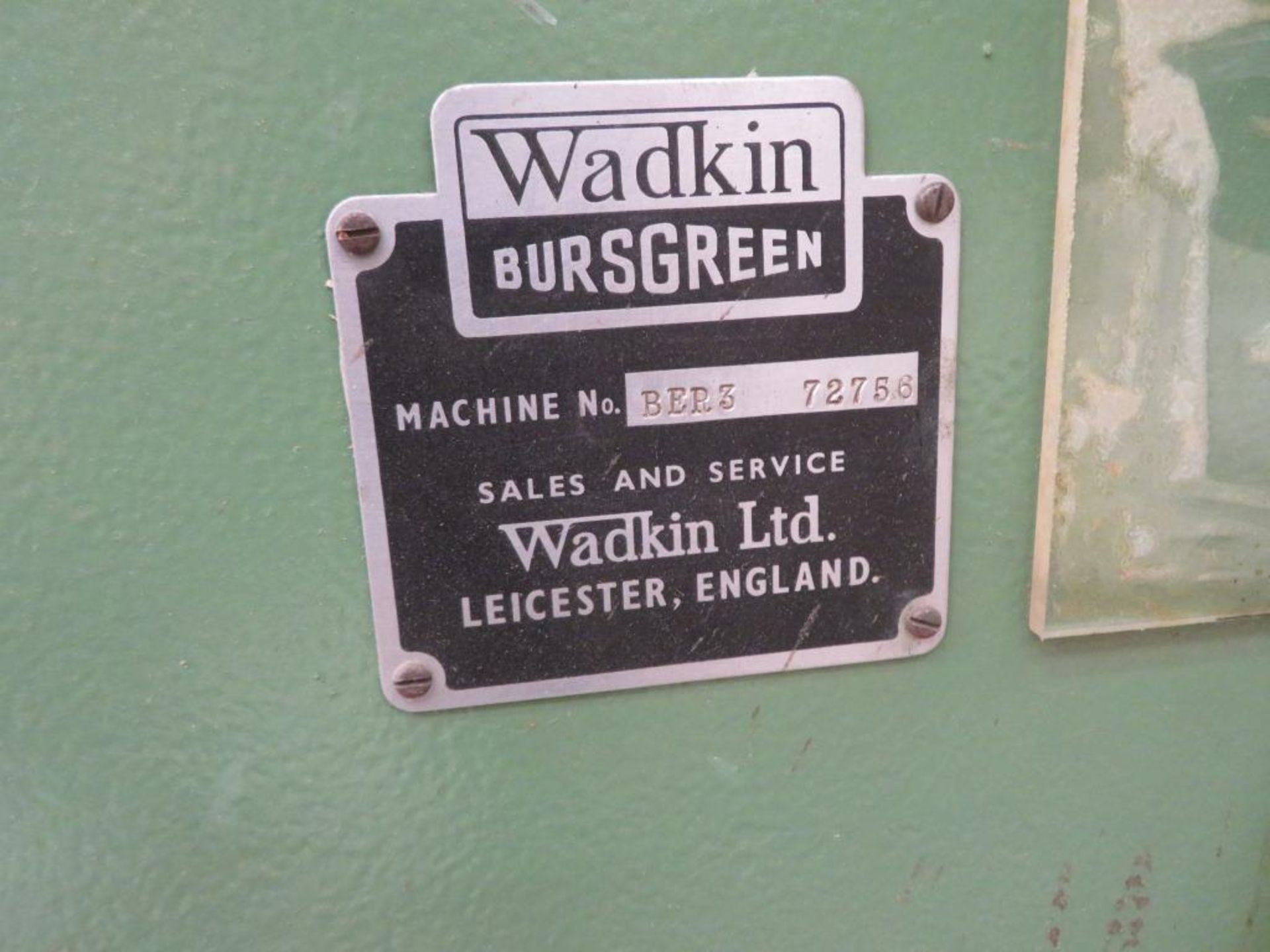 Wadkin Bursgreen BER3 spindle molder Serial No. 72756, NB. A work Method Statement and Risk - Image 3 of 3