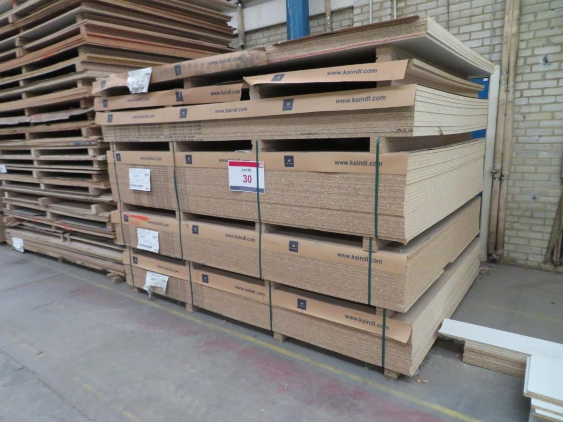 Approximately 78 mixed melamine faced chipboard panels - Image 2 of 6