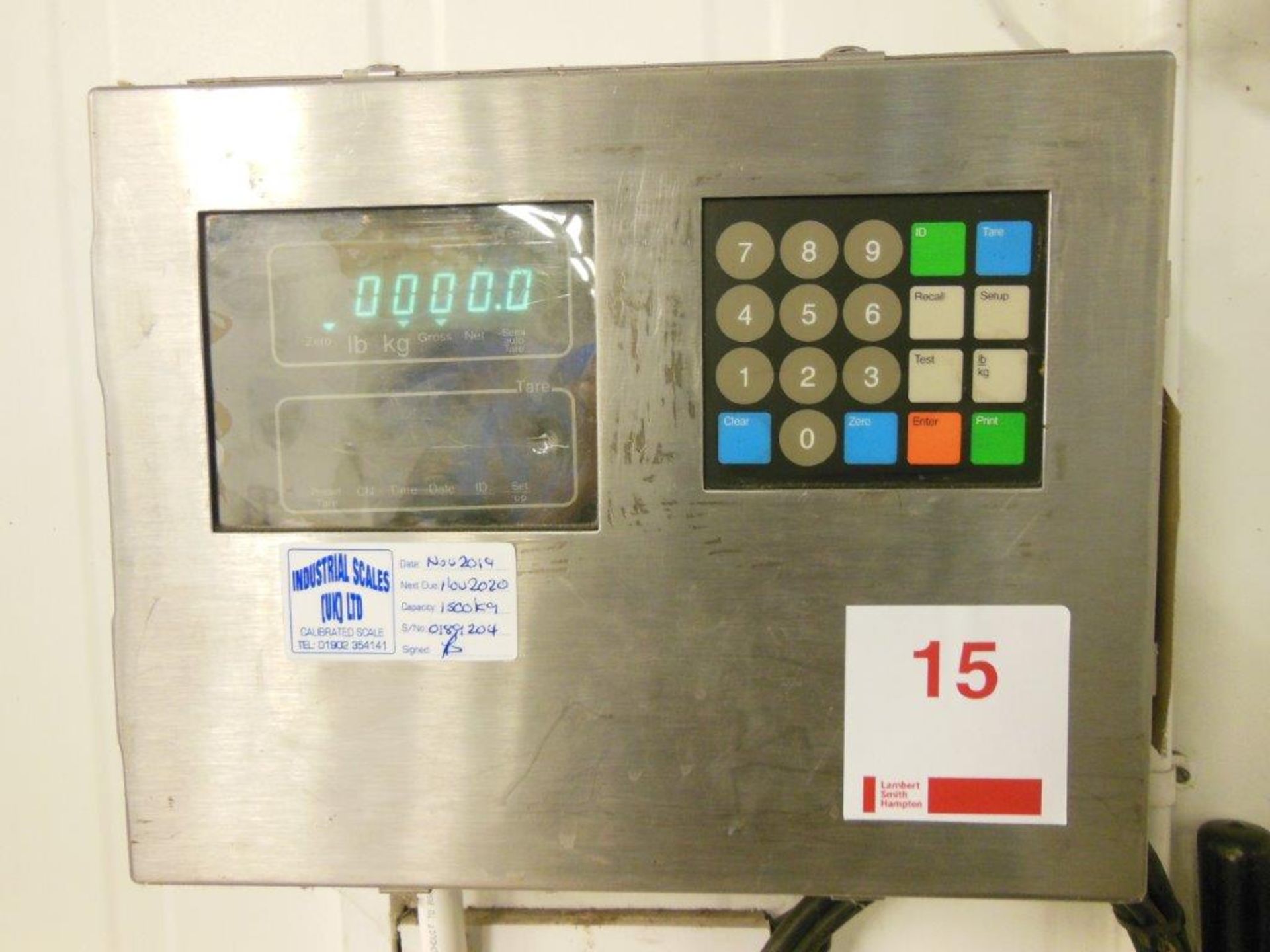 TOLEDO 2000kg digital platform scales, serial no 0189204 (1250 x 1500mm)