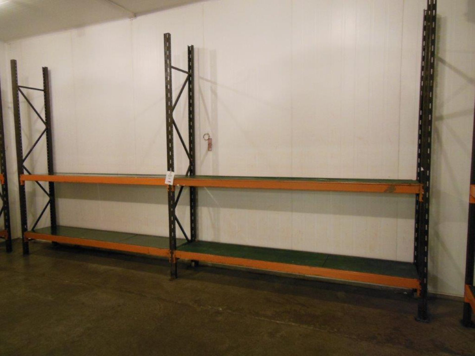 4 bays x 2 tier pallet racking complete with metal shelf inserts, comprising 7 end frames (3050 x - Image 3 of 5