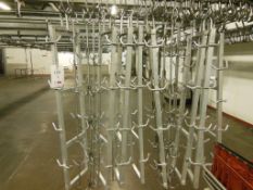 Galvanised steel purpose built overhead carcass transport system, approx. 290m total run with