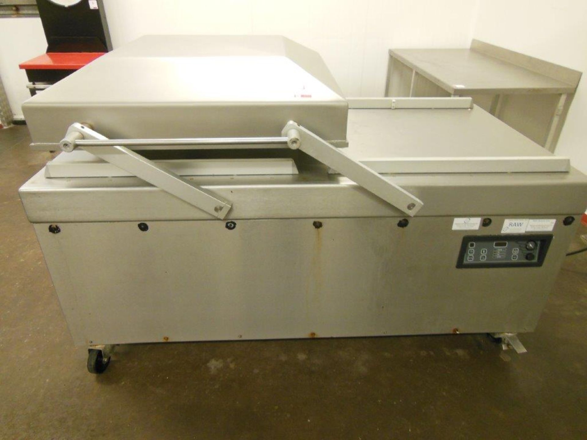 HENKELMAN vacuum systems Polar 2-85/H800 twin station vacuum packaging machine, serial no: