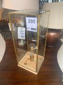 2 x clear glass and brass lamps (RRP £190 & £130) (RRP £320)