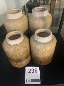 2 Small & 2 Large Rae vases (RRP £140 each) (RRP £280)