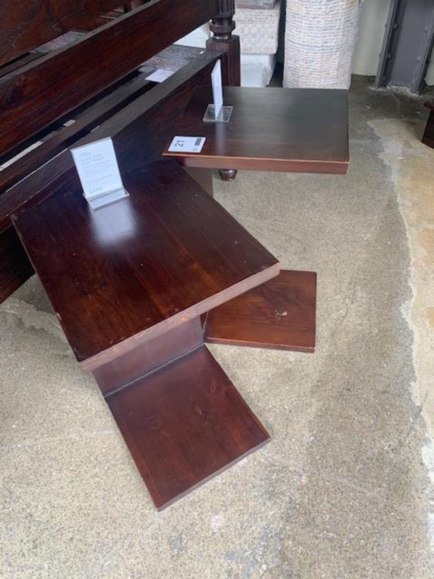 Two Lombok Seba Solid Teak Over Arm Side Tables W40cm D35cm H70.5cm (RRP £230 each) RRP £460 - Image 2 of 3