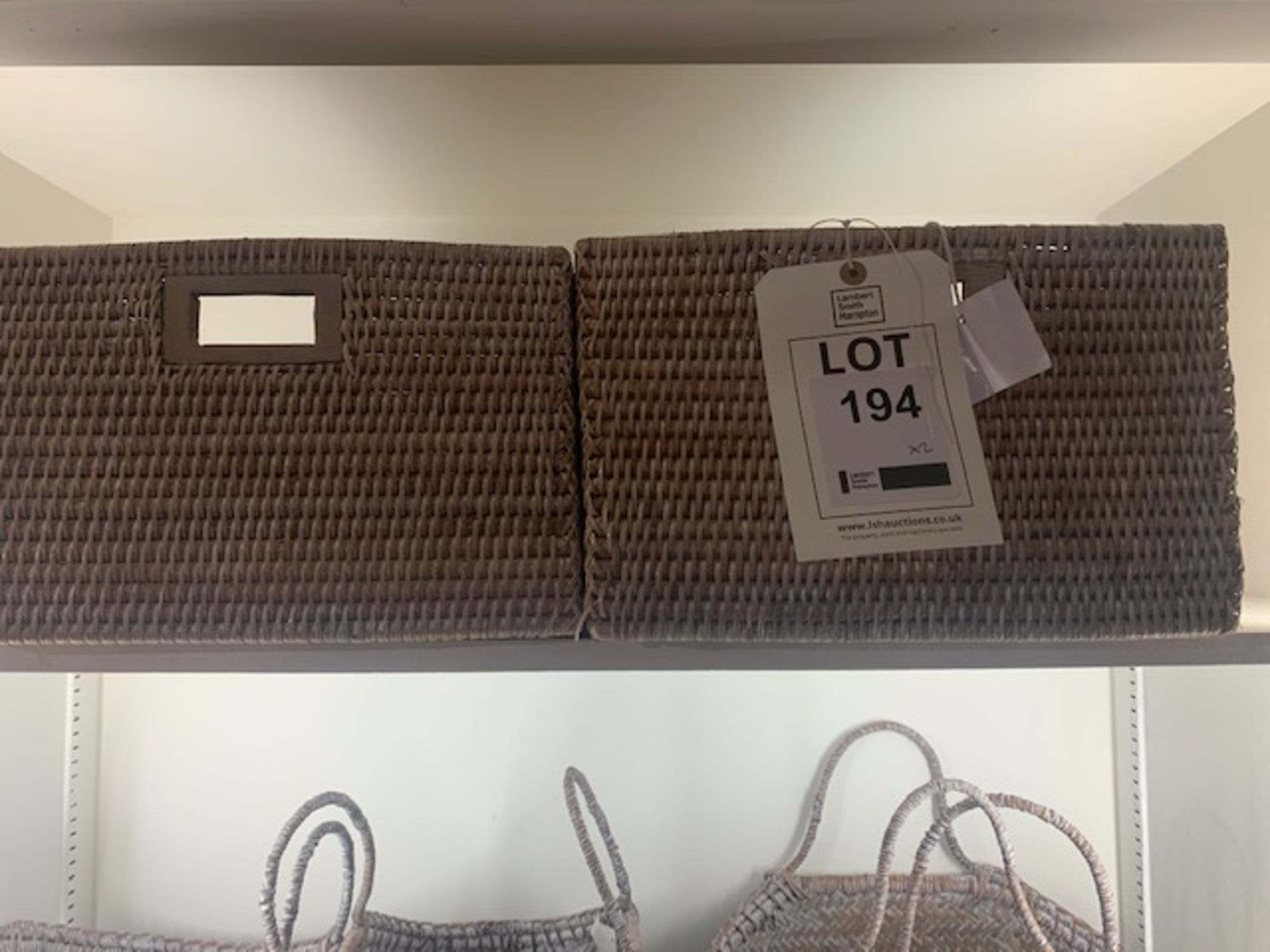 2 x Lombok rattan shelf baskets (RRP £95 each) (RRP £190)